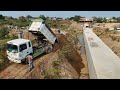 Ep3_Southern​ Of That Is​ Fill Space Drain​ Sewer By Us Sand With Skill KomatsuD20P Dozer DumpTrucks