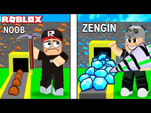 Noob vs Pro Elmas Kazma Oyunu !! - Roblox Mining Factory Tycoon