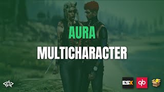 aura-multicharacter | Liquid Glass | Clean UI | Character Selector Fivem | Character Creator