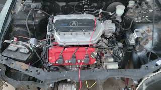 J32A3 6 speed in a 97 Accord wagon first start. JSWAP the world.