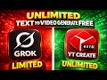 Text To Video Generate Unlimited | Grok Ai Free Kaise Use Kare Alternate Option | Ai Video Create