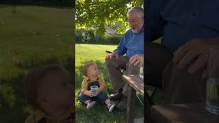 Grandpa Drinks Water And Baby Boy Copies Him Like A Boss 😂 His Reaction At End Is Priceless! 🥹💧