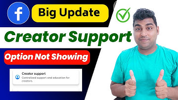 Facebook New Update Creator Support  not showing