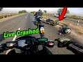 Live crash ho gaya ninja 300 ka   zx10r vs z900  highway battle 