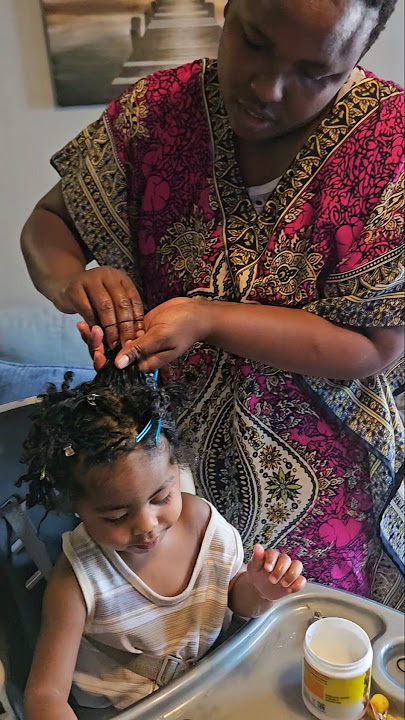 He is patient if auntie is the one making his hair 🫣🥰❤️