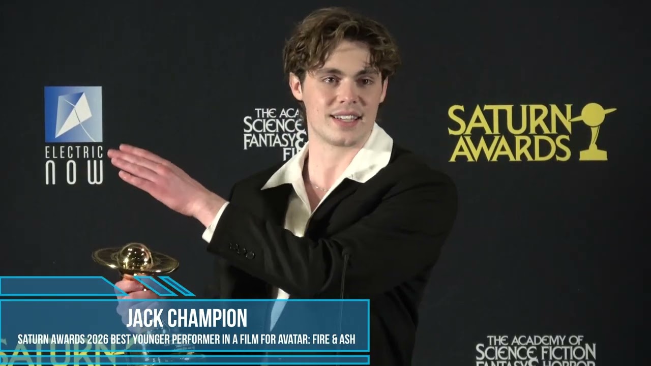 Пресс-конференция Джека Чемпиона на церемонии вручения премии Saturn Awards 2026.