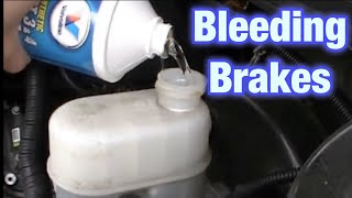 How to bleed your brakes Chevy Silverado Sierra  flushing the brake system with new fluid Very Easy!