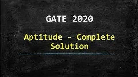 23: GATE 2020 Computer Science detailed solution | CS Aptitude Gate preparation for computer science