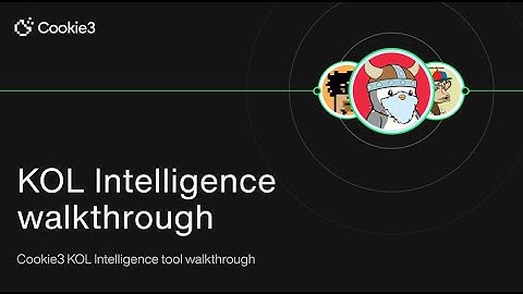 Cookie3 Demo: NEW Cookie3 KOL Intelligence Demo