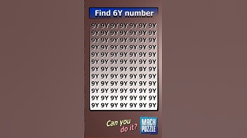 Find 6Y where? | Brain Teaser IQ Test #shorts #different #puzzles #opticalillusion #quiz
