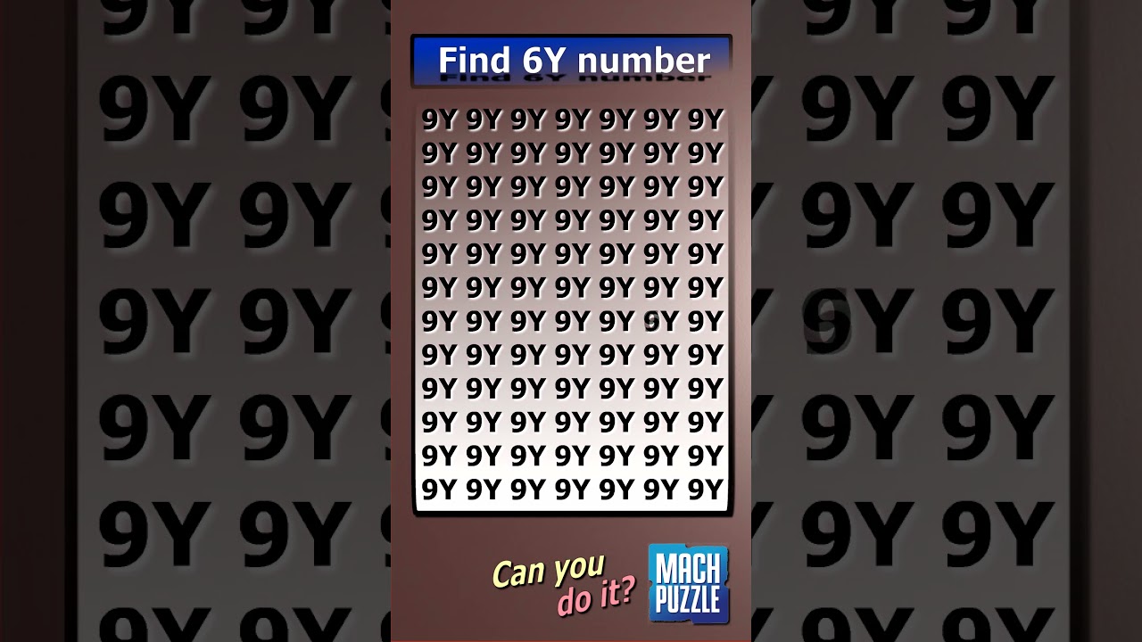 Find 6Y where? | Brain Teaser IQ Test 