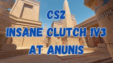 CS2 - Insane clutch 1v3 at Anubis #cs2 #csgo #anubis