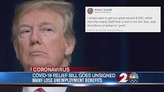 Many lose unemployment benefits after COVID-19 relief bill goes unsigned