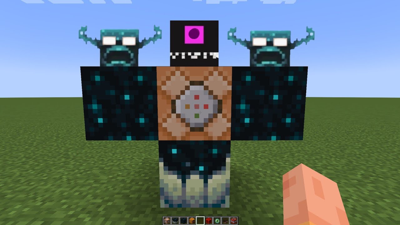 what if you create a WARDEN MIX WITHER in MINECRAFT - YouTube