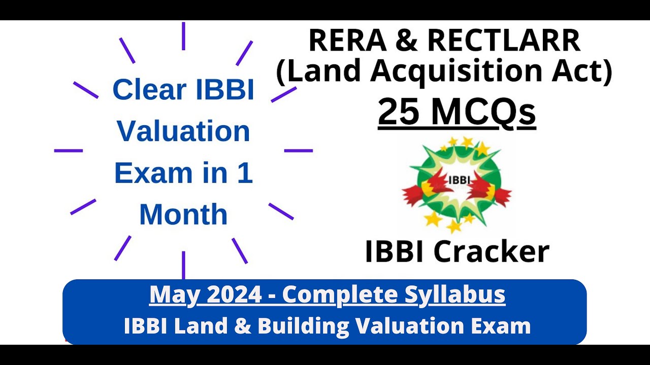 MCQ RERA RECTLARR Land Acquisition Act Real Estate Laws IBBI