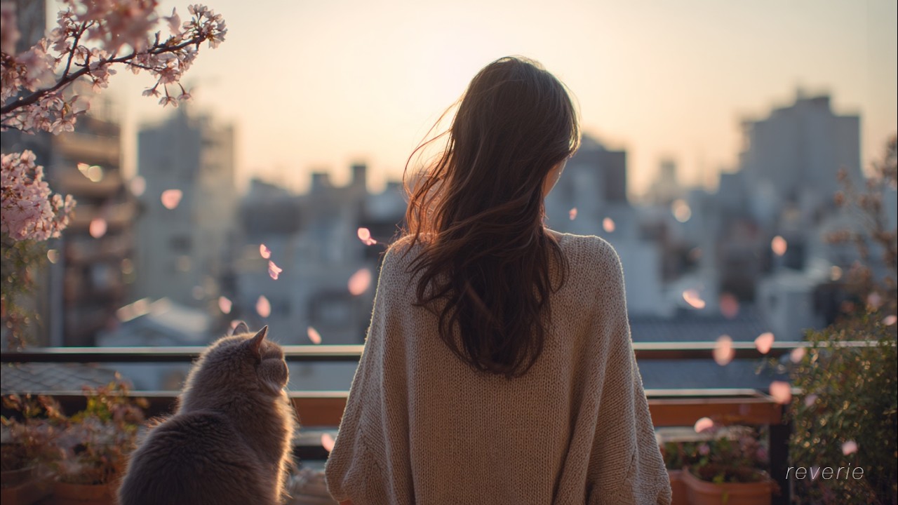 Spring Morning in Tokyo – Balcony Piano Lofi | 1 Hour Mix