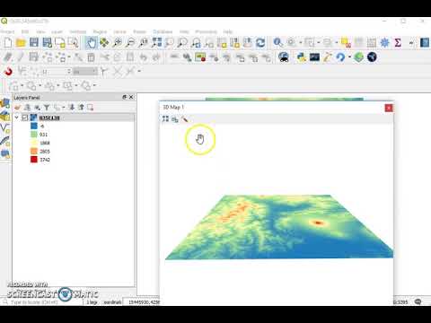 Download Digital Elevation Model Dem 3d Visualization In Qgis 3 0 Youtube