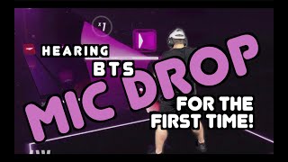 BTS - Beat Saber - Hearing Mic Drop for the First Time