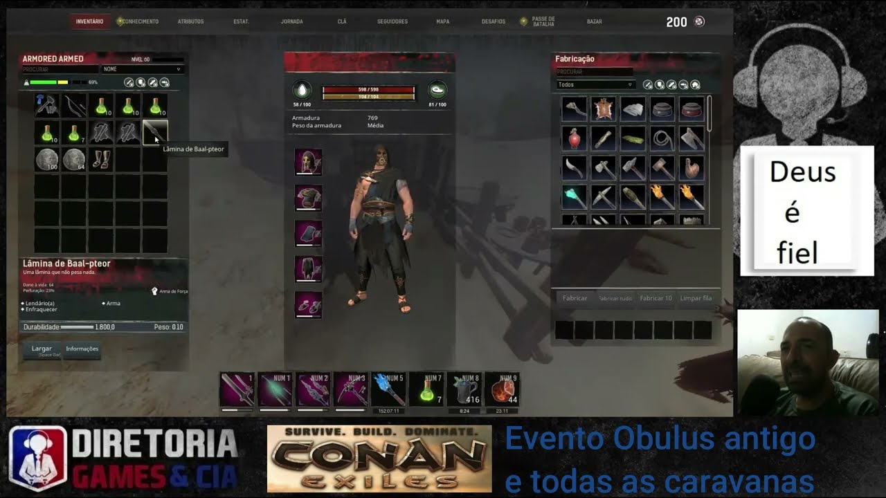 Conan Exiles Evento Obulus antigo e todas as caravanas.