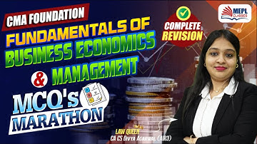 CMA Foundation | Economics & Management - MCQ