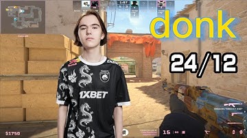 donk  MIRAGE POV（24/12）71%HS  ￨ 2 Triple Kills￨ (CS2 MIRAGE POV) Dec 14, 2023