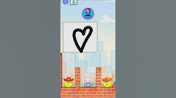 Draw To Smash Logic Puzzle Game 💘❤️🏹[ #satisfying #trend #shorts #videogames #funny #gameplay