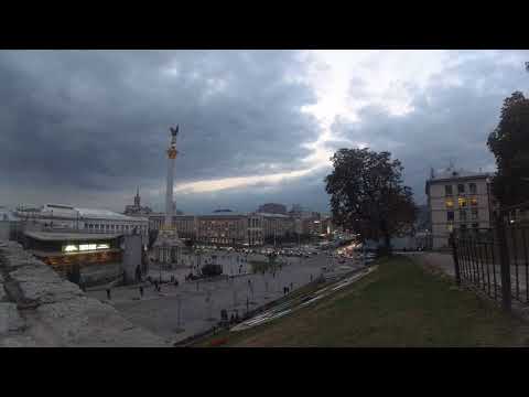 2017 10 05 Kyiv Downtown Ukraine Maidan Square Khreschatyk Street Europe Destination 