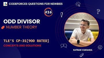 Odd Divisor | Codeforces | @TLE_Eliminators 