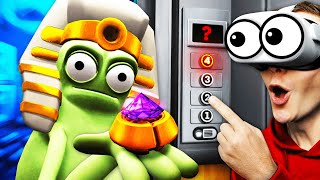 Unlocking SECRET ANCIENT DOOR In NEW ELEVATOR (Floor Plan 2 VR Funny Gameplay)