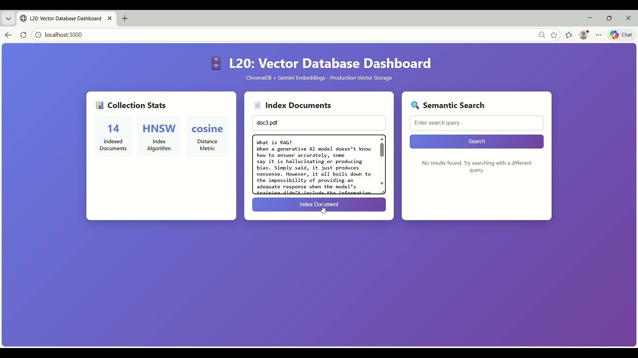 Day 20: Vector Databases & Indexing - Production Vector Storage for RAG