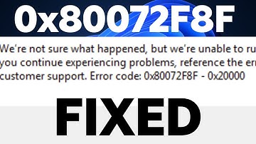 Fix 0x80072f8f - 0x20000 Error Code on Windows 11
