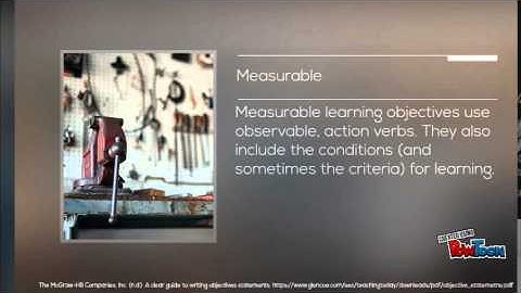 Measurable & Rigorous Learning Objectives