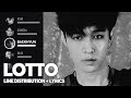 EXO Lotto Line Distribution Color Coded Lyrics PATREON REQUESTED 