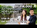 Singapore HDB Landed : Live in Landed for Only $3,600 per month in District 12 | 39 Jalan Bahagia