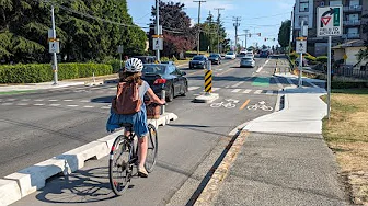 Tillicum Road Protected Bike Lane (Esquimalt, BC - July 2024)