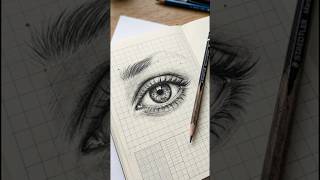 Mastering the Grid Method - Realistic Eye Sketching #DreamTrackAI Blissful Dance/Electronic#shorts