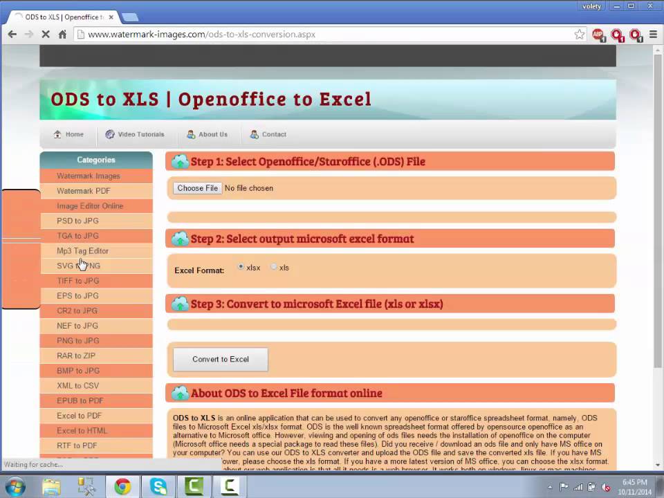 Convert ODS files (OpenOffice / LibreOffice) to PDF