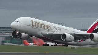 Impressive Airbus A380 Take off