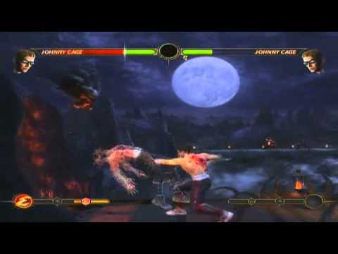 Johnny Cage 80% Wall Combo in Mortal Kombat 9 Demo for PS3