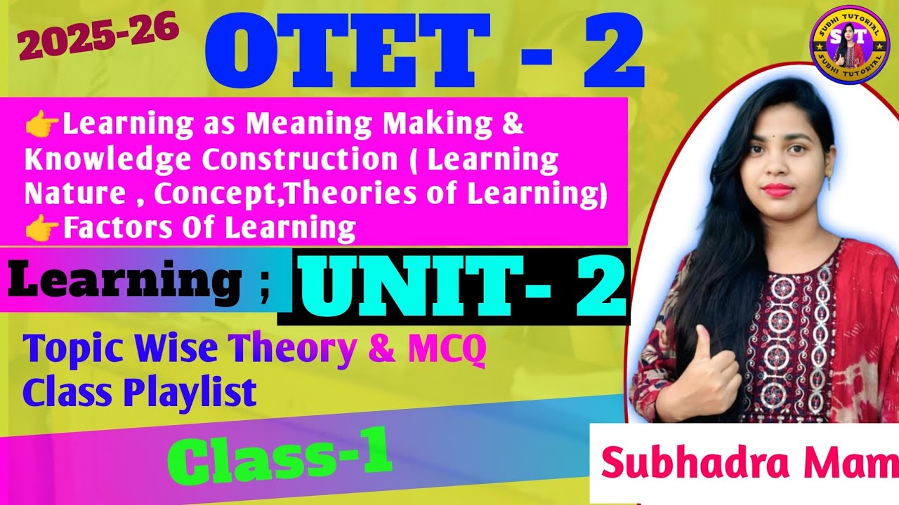 Learning as meaning making and knowledge construction || Factors of Learning || 