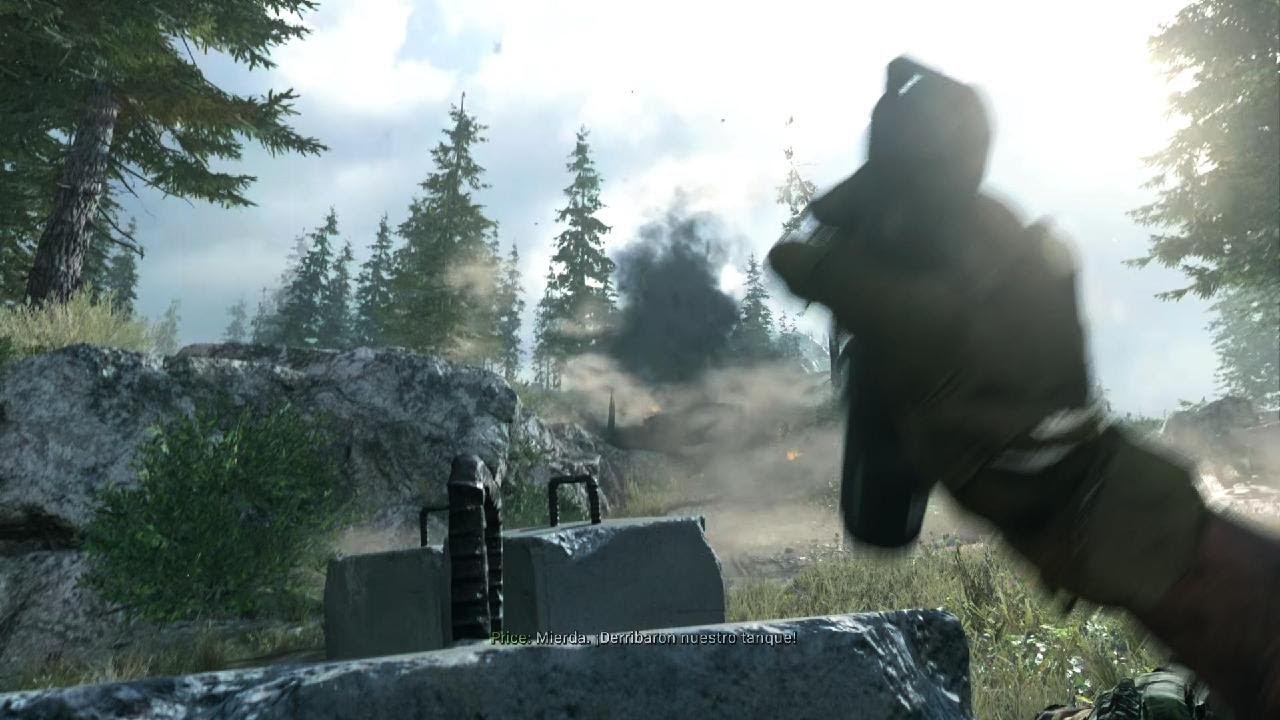 Jugando Call of Duty modo realista
