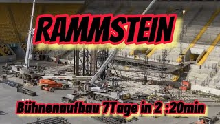 Rammstein Bühnenaufbau Timelapse 7Days in 2:20min