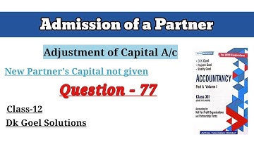Admission of a Partner|Question-77 | New partner