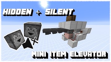 Hidden, Silent, Fast Mini Item Elevator - Minecraft Tutorial 1.21+