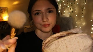 ASMR personal attention friend does your makeup for a night out!