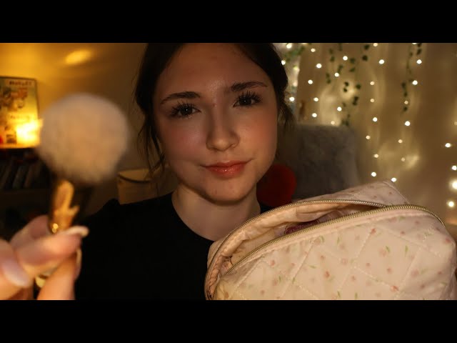 ASMR personal attention friend does your makeup for a night out!