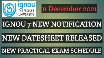 IGNOU NEW NOTIFICATION REVISED DATESHEET RELEASED PRACTICAL SCHEDULE ONLINE PROJECT SUBMISSION