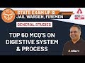 Top 60 MCQ's On Digestive System | GS for State Exam, UP SI, Jail Warden, Firemen Preparation