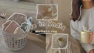 ~ Life in India 🌼🍂 unboxing parcels , cute doggo, outfit reveal etc. || aesthetic vlog eps 18 ☘️