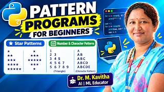Python Pattern Programs for Beginners | Star, Number & Character Patterns